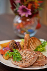 Pork chop with vegetable 