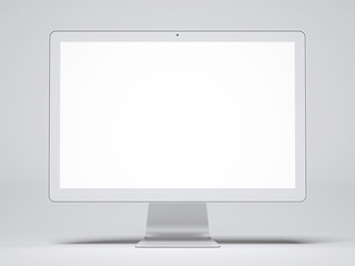 White monitor screen 