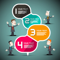 Paper Infographic Layout with Business People