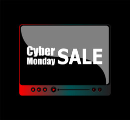 Fototapeta premium Sale banners design. Cyber monday sale inscription design template. Cyber monday sale concept. Vector illustration