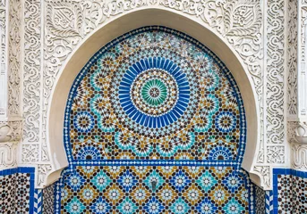Zelfklevend Fotobehang Marokkaanse tegel decor © javarman