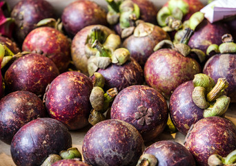 Mangosteen exotic Thai fruits, Thailand