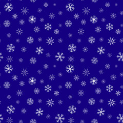 Seamless abstract snowflake pattern. Vector illustration.
