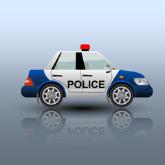 police car  icon isolated . Vector illustration.