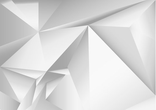 Abstract polygonal grey crystal background. Low poly vector illustration. 3d polygonal texture.