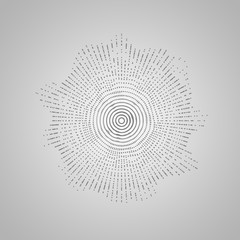 Abstract vector shape of particles array