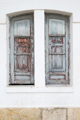 Fototapeta na wymiar Old window shutters Denia Marina Costa Blanca Spain