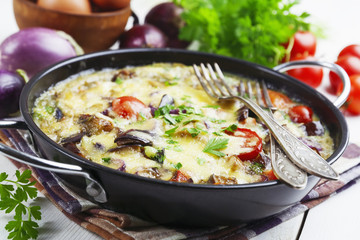 Omelet with vegetables