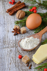 Ingredients for Christmas baking
