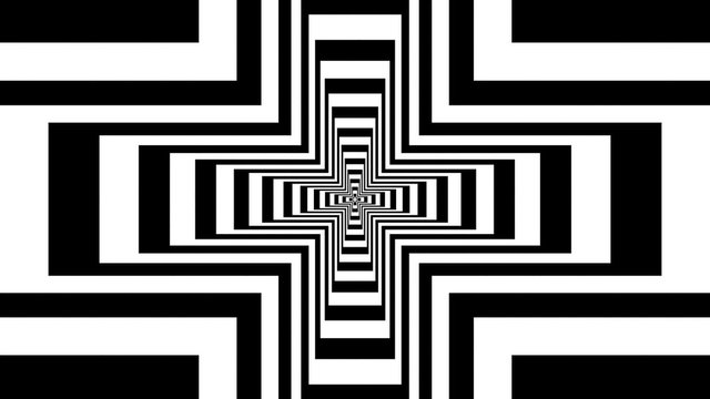 Concentric dashing crosses