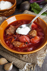 Borsh. Russian traditional dish