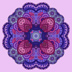 Purple-pink mandala.