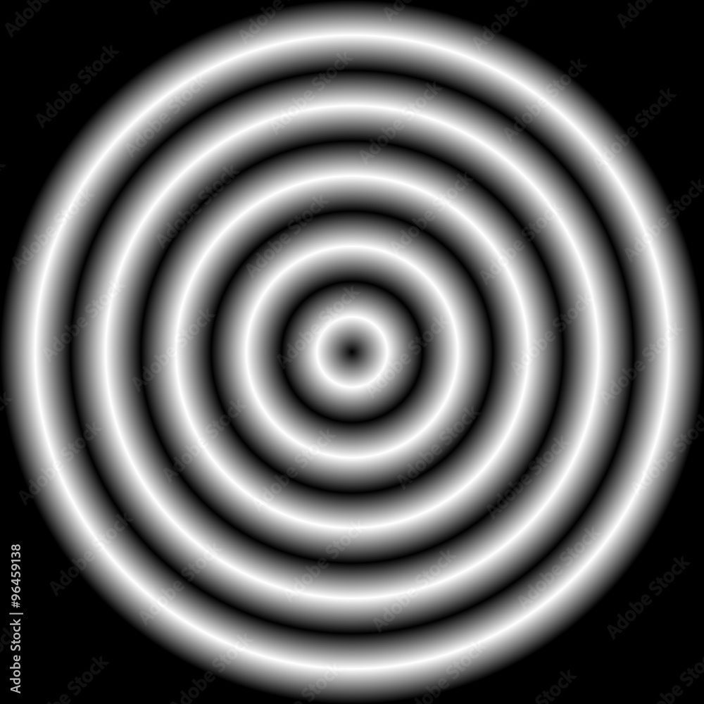 Aufkleber abstract monochrome graphic with circular, circle pattern.