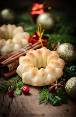 Christmas cake with cranberry