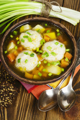 Soup with fish balls