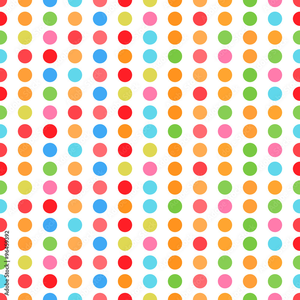 Aufkleber pattern with circles, dotted background. seamlessly repeating.
