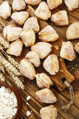 Homemade cookies with curd