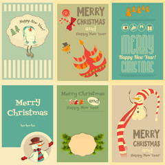 Set of Cute Christmas Mini Posters