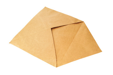isolated brown envelope