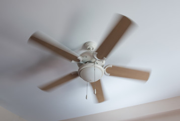 Modern ceiling electrical fan in motion