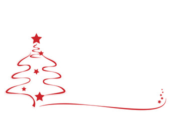 Weihnachtsbaum mti roten Sternen