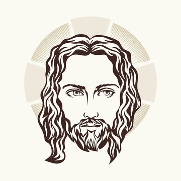 Face of Jesus hand drawn