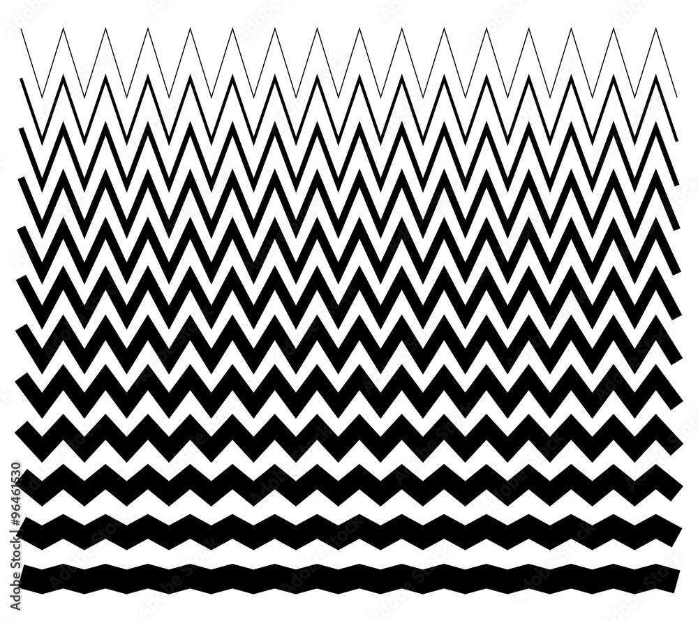 Poster edgy, pointed zig zag lines, jagged lines.