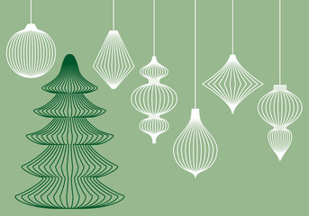 Christmas ornaments, vector set - 96462331