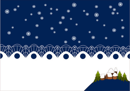 cartolina invernale con pizzo