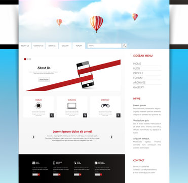 Vector Website Template Design Eps 10
