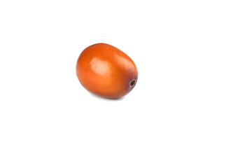 Ripe jujubes isolated on a white