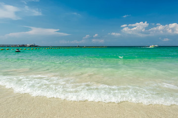 Beautiful Tropical beach with blue sky