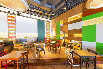 Interoir of a modern restaurant