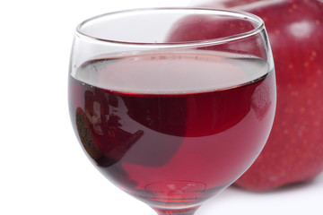 close up of a glass of red wine