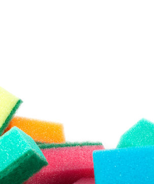 Image Of Colored Sponges Isolated