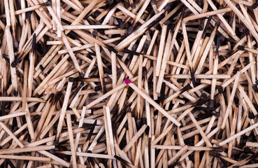 background of burnt matches