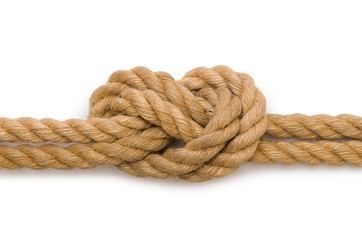 Concept with long hemp rope