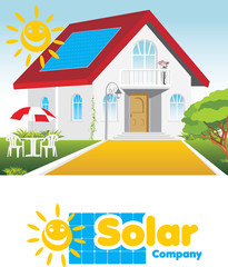 Solar company. Concept and logo