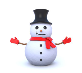 small 3d snowman