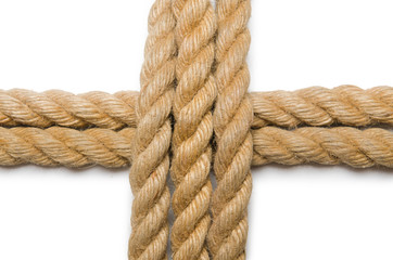 Concept with long hemp rope