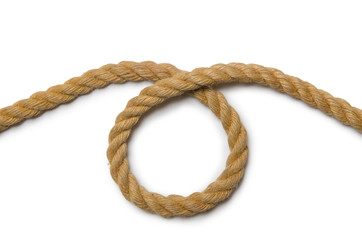 Concept with long hemp rope