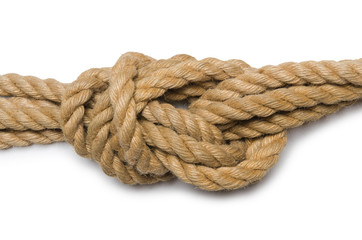 Concept with long hemp rope