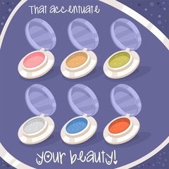 colorful eye shadow set