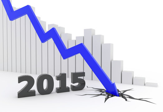 2015 Blue 3D arrow crash