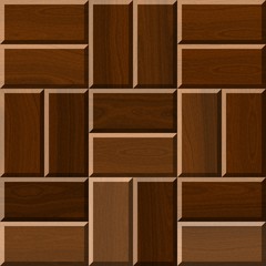 Seamless brown illustration of wooden parquet flooring
