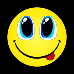 Sticking Tongue Out. Vector illustration