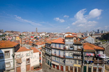 Fototapeta na wymiar View of Porto city on summer day
