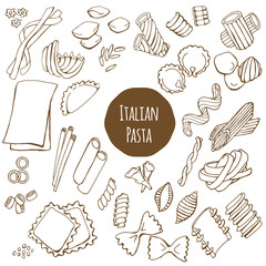 Italian Pasta Vector Set