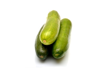 Fresh Cucumbers isolated on white background.