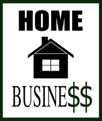 home business design with dollar signs